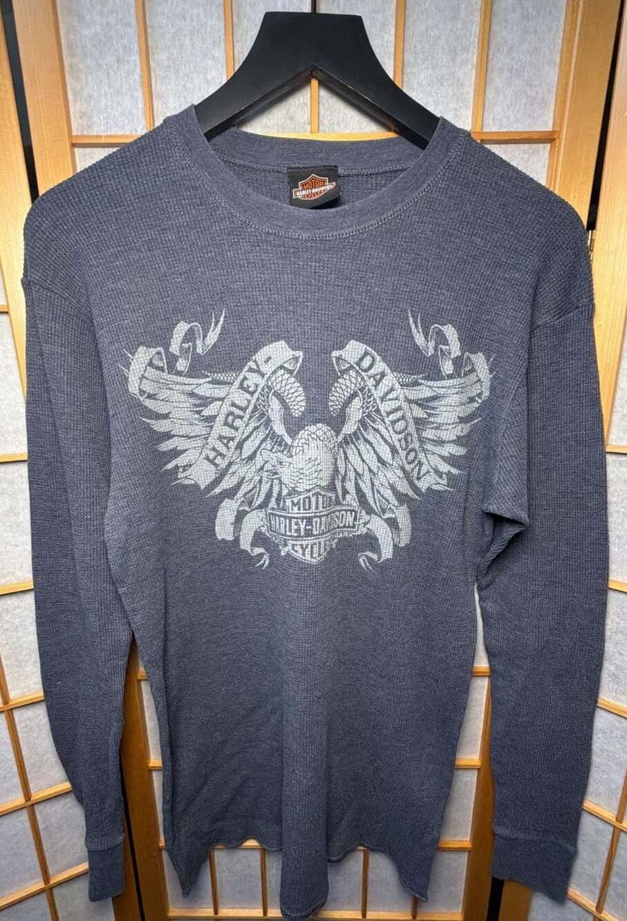 2000’s Harley-Davidson Long Sleeve Waffle KnitThermal Shirt MN